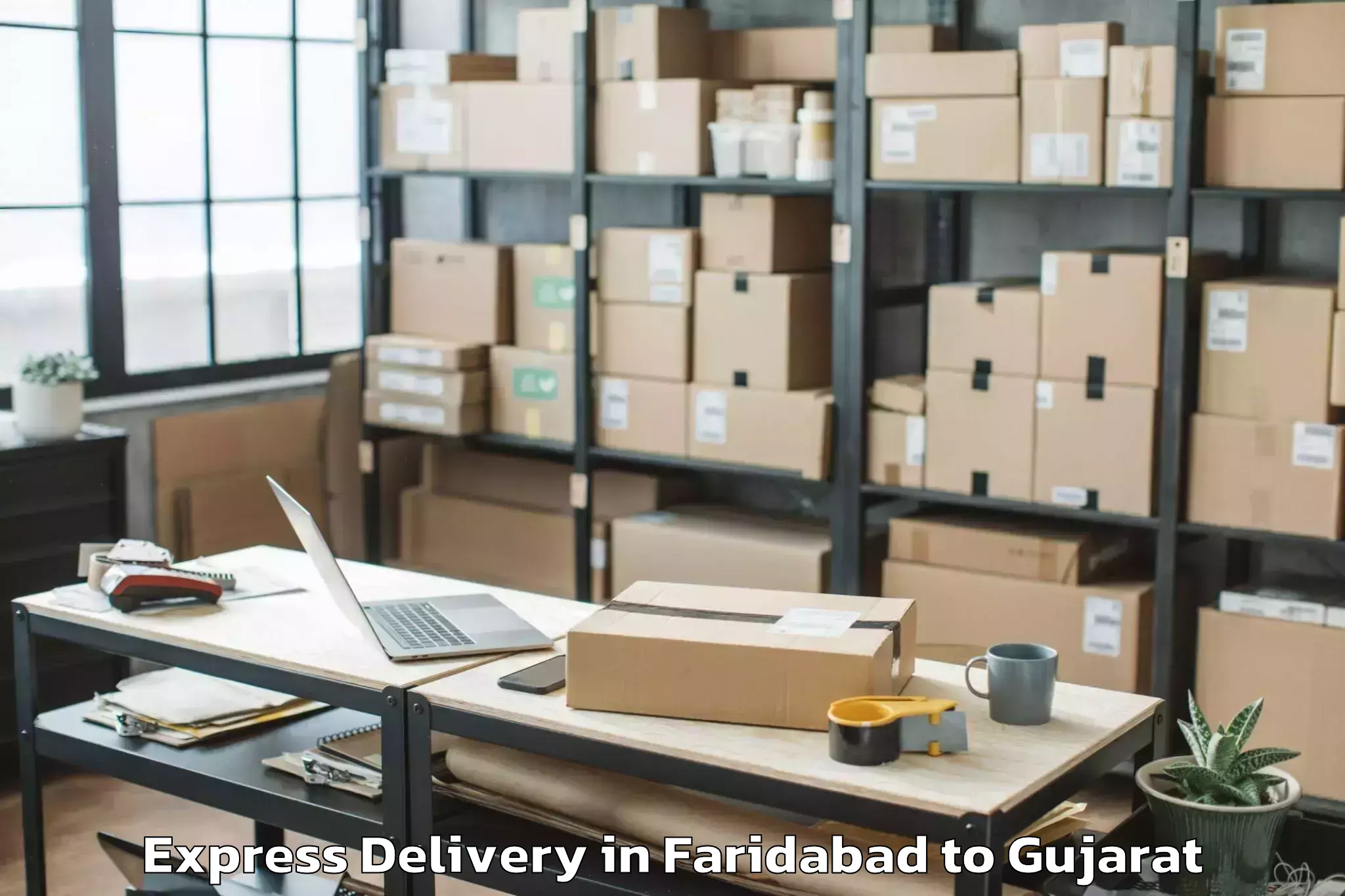 Faridabad to Khambha Express Delivery